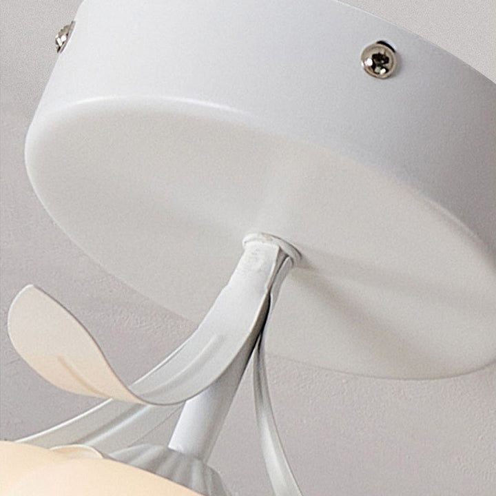 BowLift | Ceiling Light with Floral Glass Shade Design