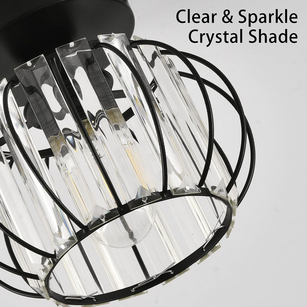 BowLift | Crystal Ceiling Light with Gold Flush Mount