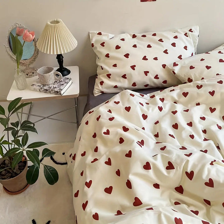 BowLift | Romantic Duvet Cover with Heart Pattern