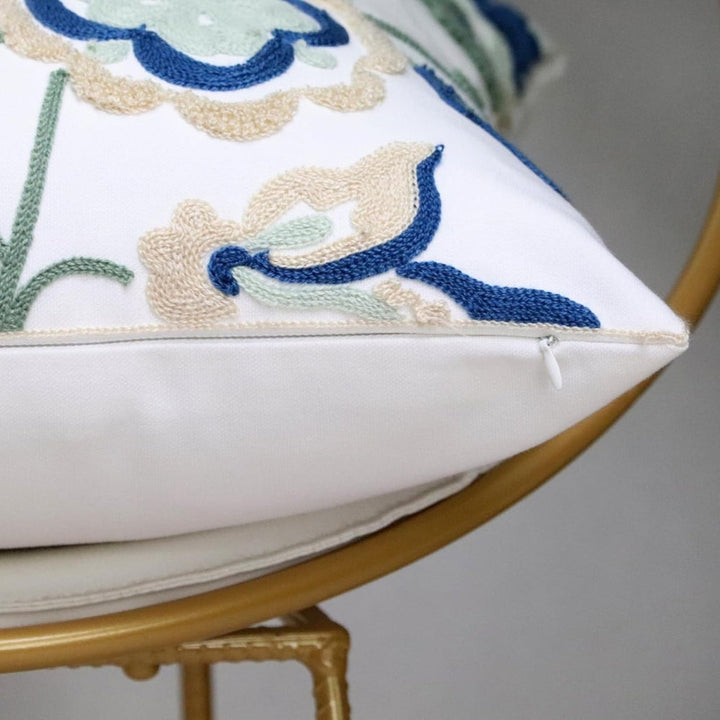 BowLift | Denza Farmhouse Floral Tufted Cushion Cover