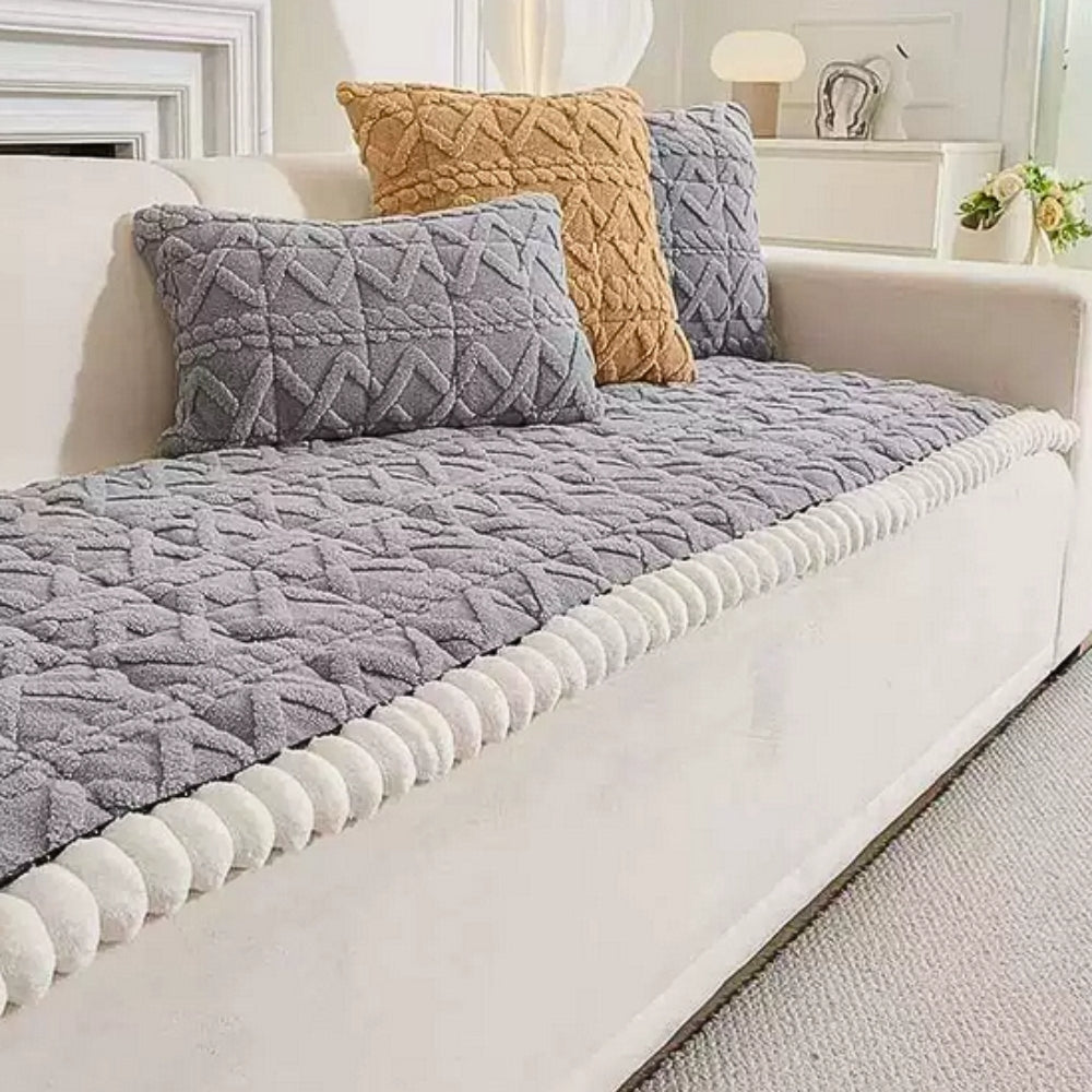 BowLift | Snuggle Sherpa Plush Sofa Protector Cover
