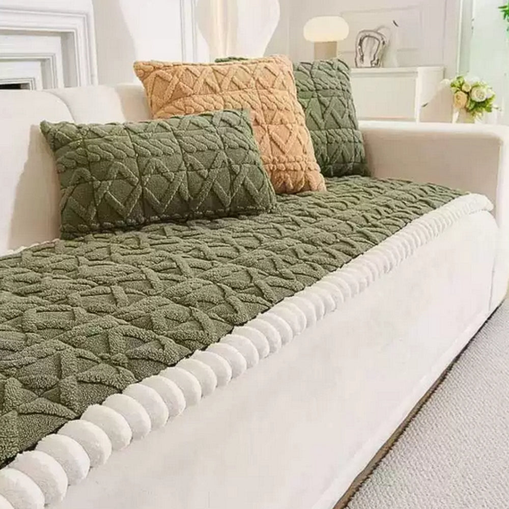 BowLift | Snuggle Sherpa Plush Sofa Protector Cover
