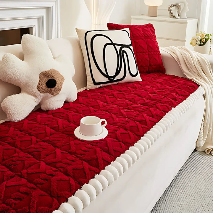 BowLift | Snuggle Sherpa Plush Sofa Protector Cover