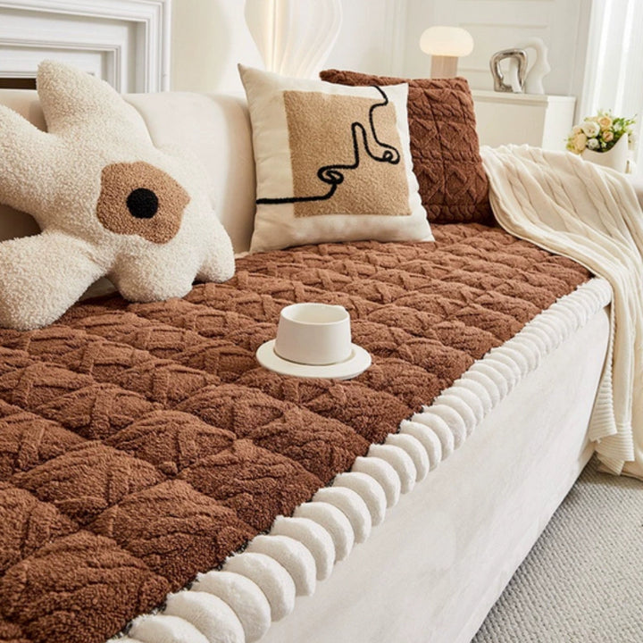 BowLift | Snuggle Sherpa Plush Sofa Protector Cover
