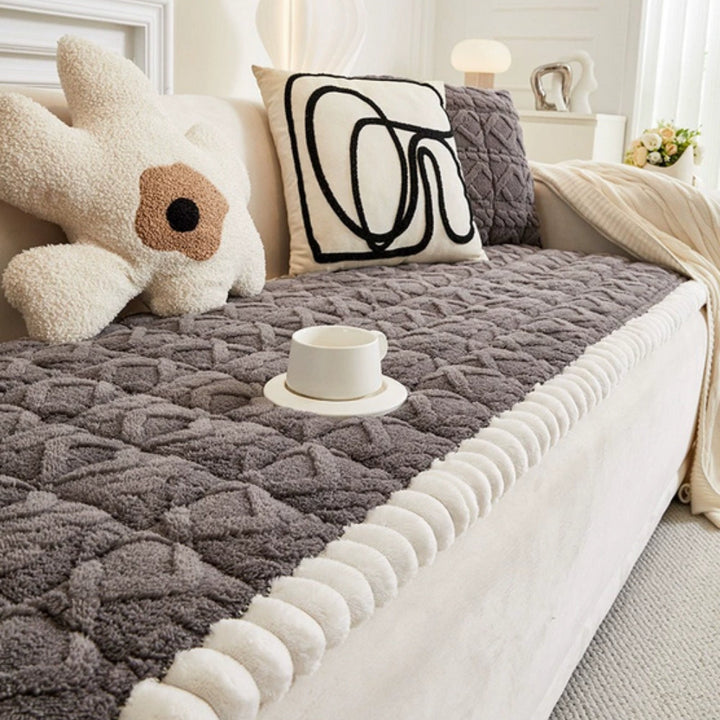 BowLift | Snuggle Sherpa Plush Sofa Protector Cover