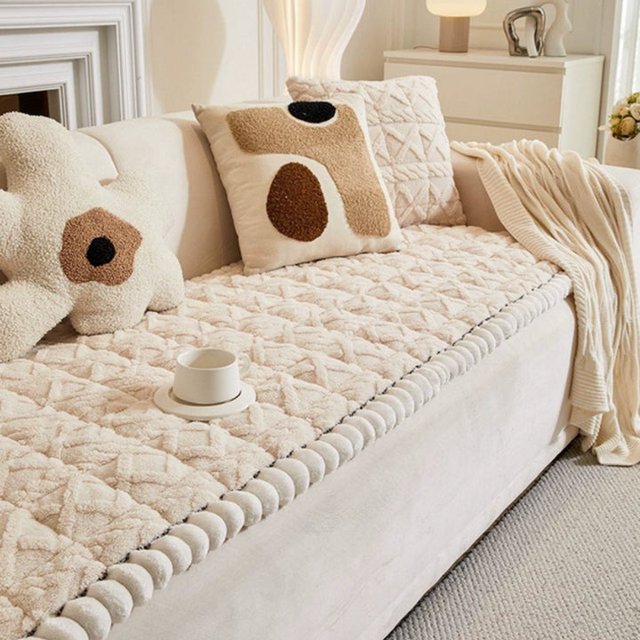 BowLift | Snuggle Sherpa Plush Sofa Protector Cover