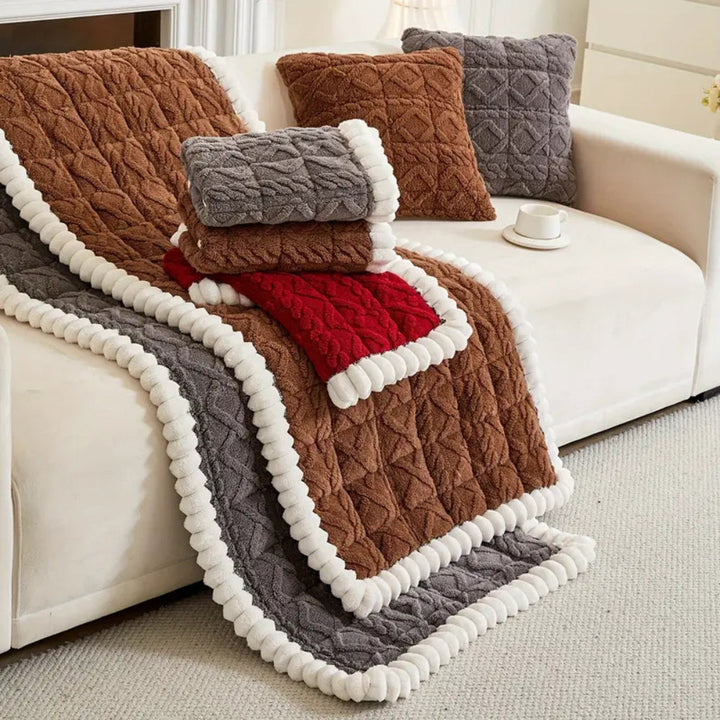 BowLift | Snuggle Sherpa Plush Sofa Protector Cover