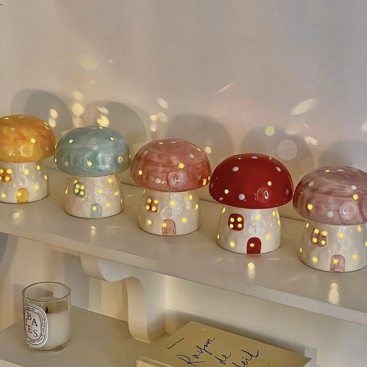BowLift | Dreamy Mushroom Shape Ceramic Bedside Lamp