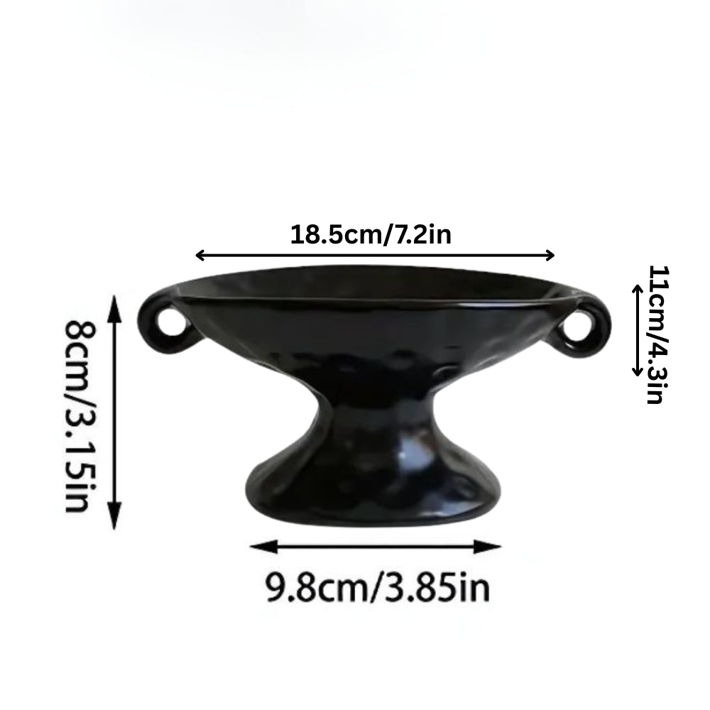 BowLift | Dual-Ear Ceramic Oval Organizer