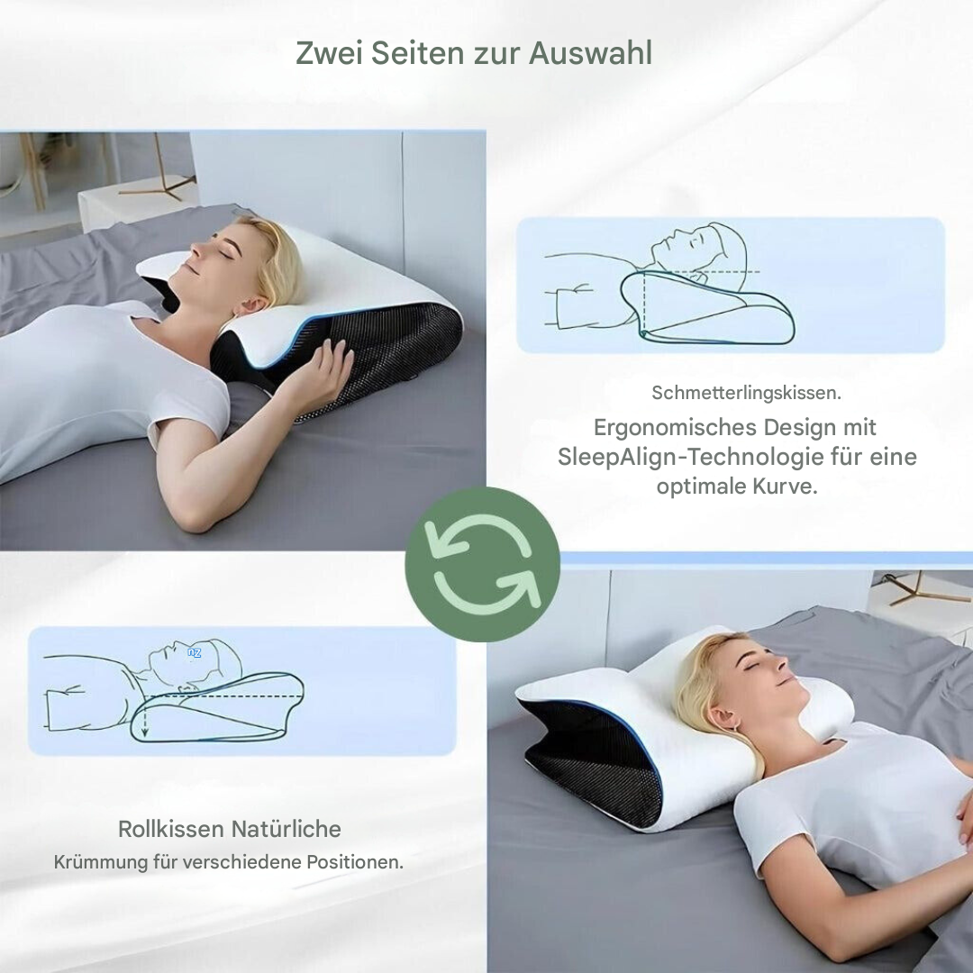 BowLift | RelaxNeck Ergonomic Memory Foam Pillow – Support for Neck and Back
