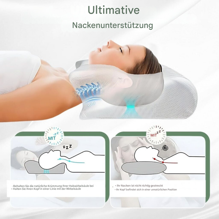 BowLift | RelaxNeck Ergonomic Memory Foam Pillow – Support for Neck and Back