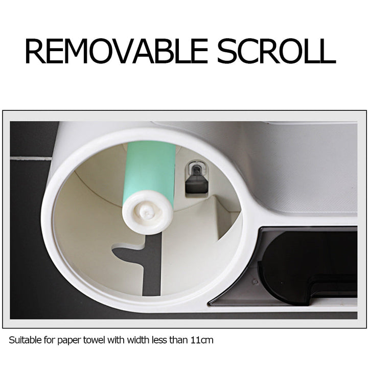 BowLift | DryHold Self-Adhesive Toilet Paper Holder – Waterproof Wall Solution with Extra Storage Space