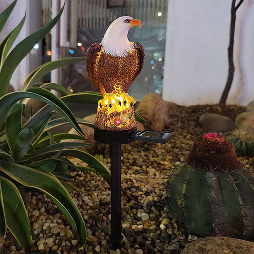 Garden Eagle Owl Parrot Statue LED Solar Light Outdoor Waterproof Lawn Lamp | Bowlift