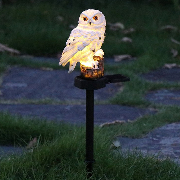 Outdoor Eagle Owl Statue LED Solar Garden Light Waterproof Lawn Lamp | Bowlift