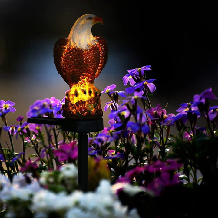 Outdoor Eagle Owl Statue LED Solar Garden Light Waterproof Lawn Lamp | Bowlift
