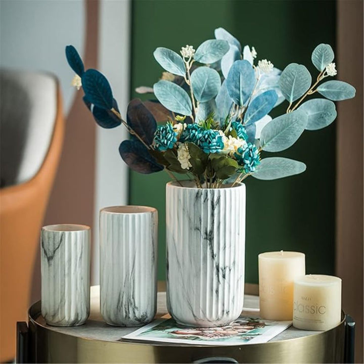 BowLift | Elegant Vertical Marble Ceramic Vase