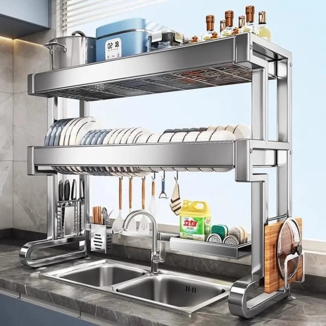 BowLift | 2-tier dish rack over the sink