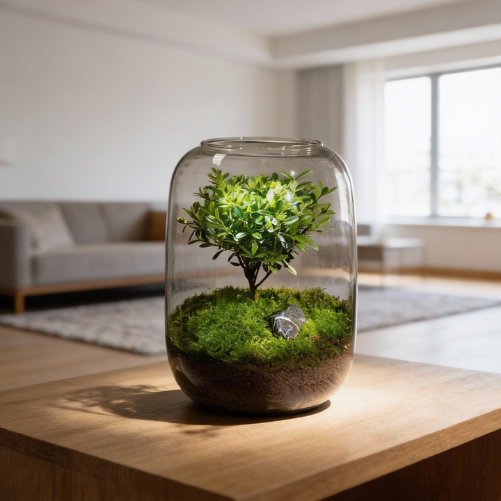 BowLift | Micro Landscape Glass Vase | Clear Terrarium Planter for Succulents & Home Decor