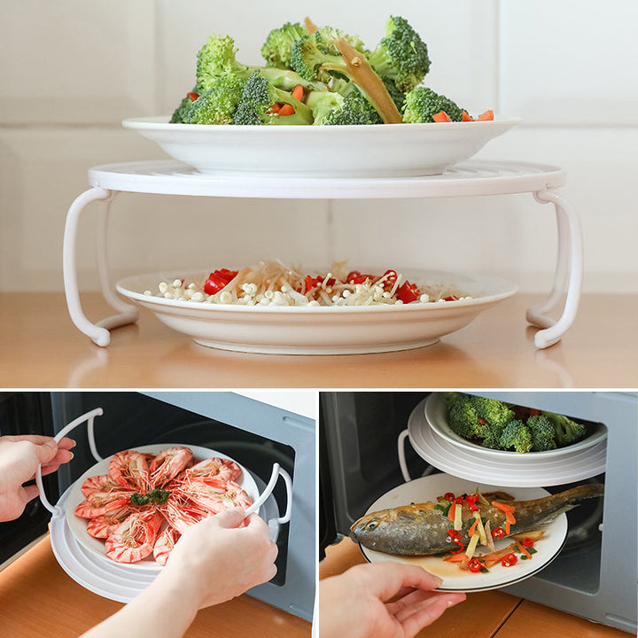 Multifunctional Microwave Heating Tiered Tray Rack | Bowlift