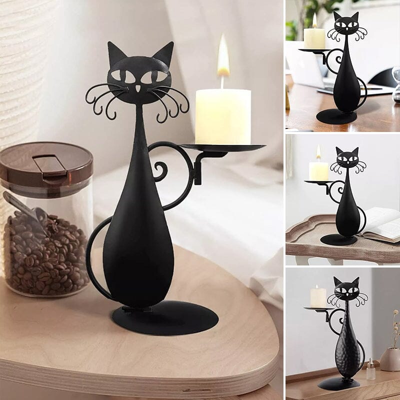 BowLift | Black Cat Candle Holder