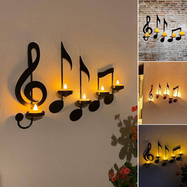 BowLift | 🎼Black Musical Note Wall Light