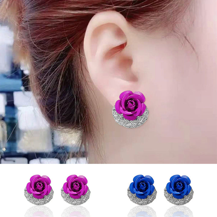 BowLift | Blue Rose Stud Earrings
