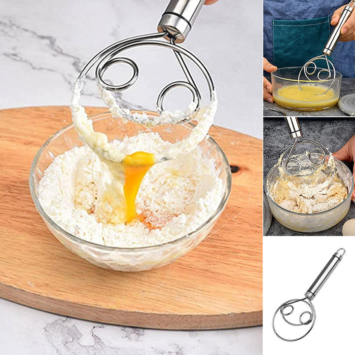 Stainless Steel Magic Dough Whisk Bread Whisk | Bowlift