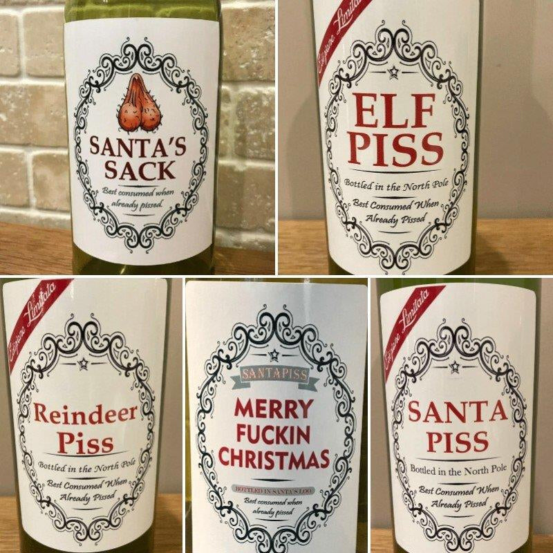 BowLift | Christmas Fun Novelty Bottle Labels (5PART)