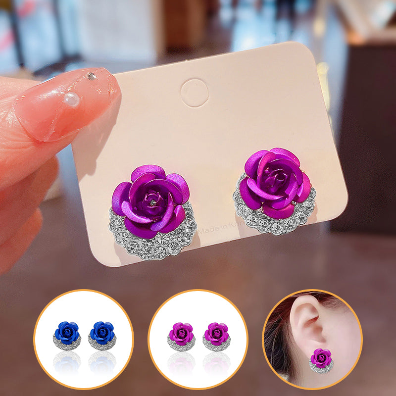 BowLift | Blue Rose Stud Earrings