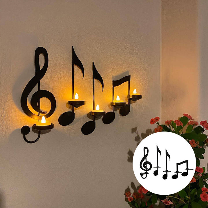 BowLift | Black Music Note Wall Sconce