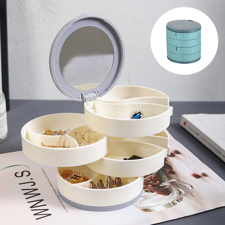 4 Layers Rotatable Jewelry Storage Box | Bowlift