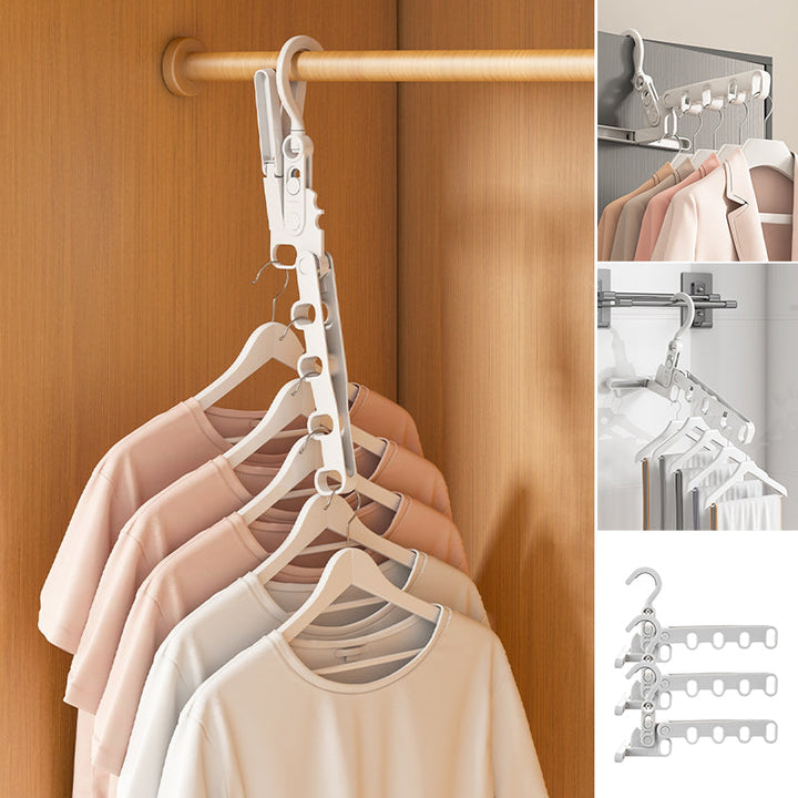 Foldable Travel Clothes Hanger with Rotating Hook