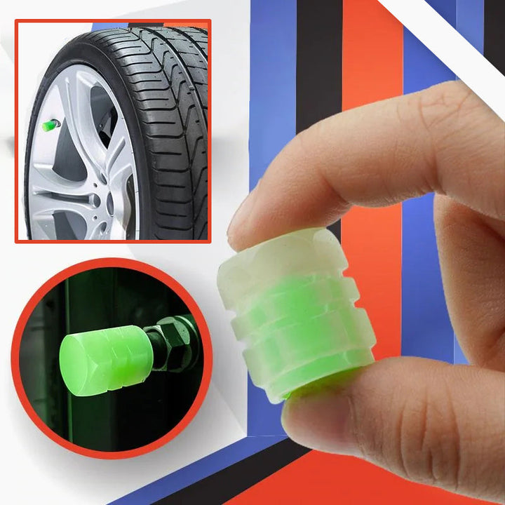 BowLift | Universal fluorescent valve caps for tires, 4 pieces