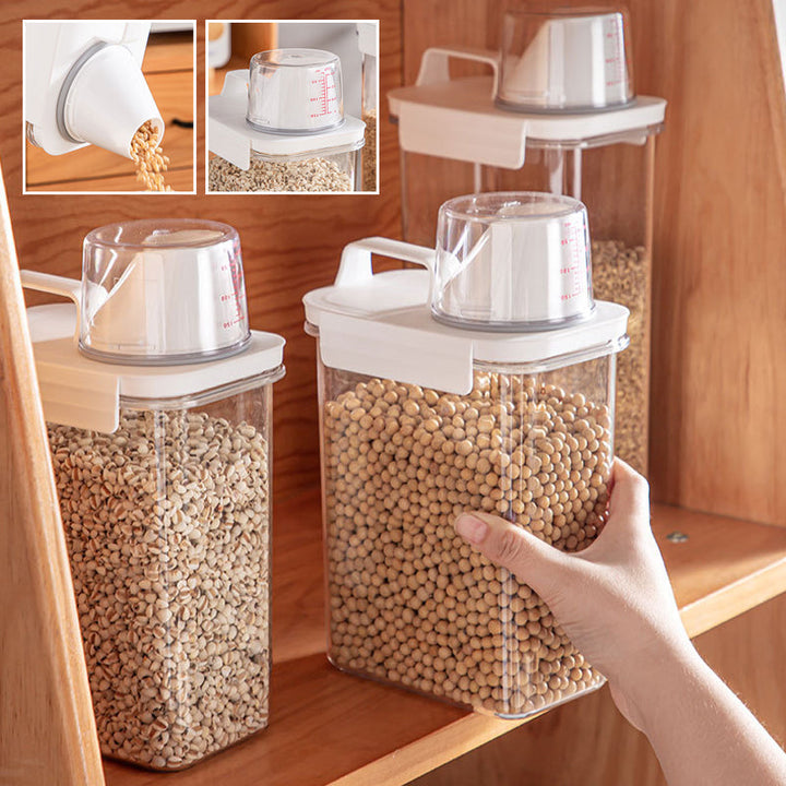 BowLift | Cereal Dispenser Easy Flow Storage Jar Plastic Grocery Container