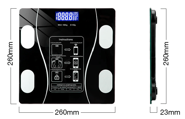 BowLift | Intelligent Body Analysis Scale with App & 11 Measurement Values