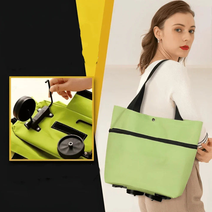 BowLift | Foldable Shopping Trolley Bag with Wheels – Eco-Friendly, Compact & Lightweight