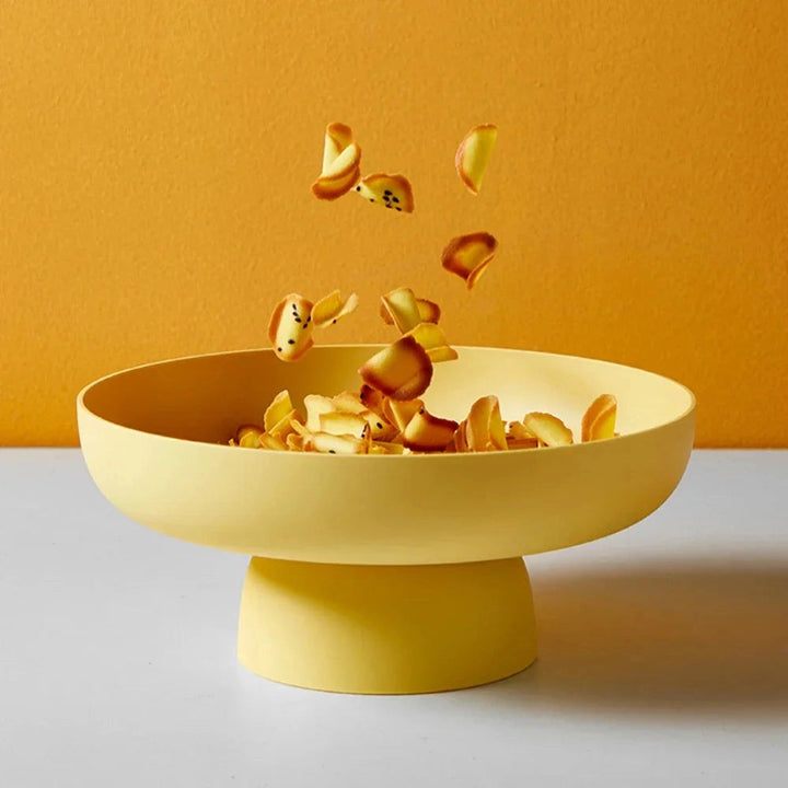 BowLift | Fruitful Elegance – Retro Fruit Bowl with Vintage Leaf Design & Ceramic Finish