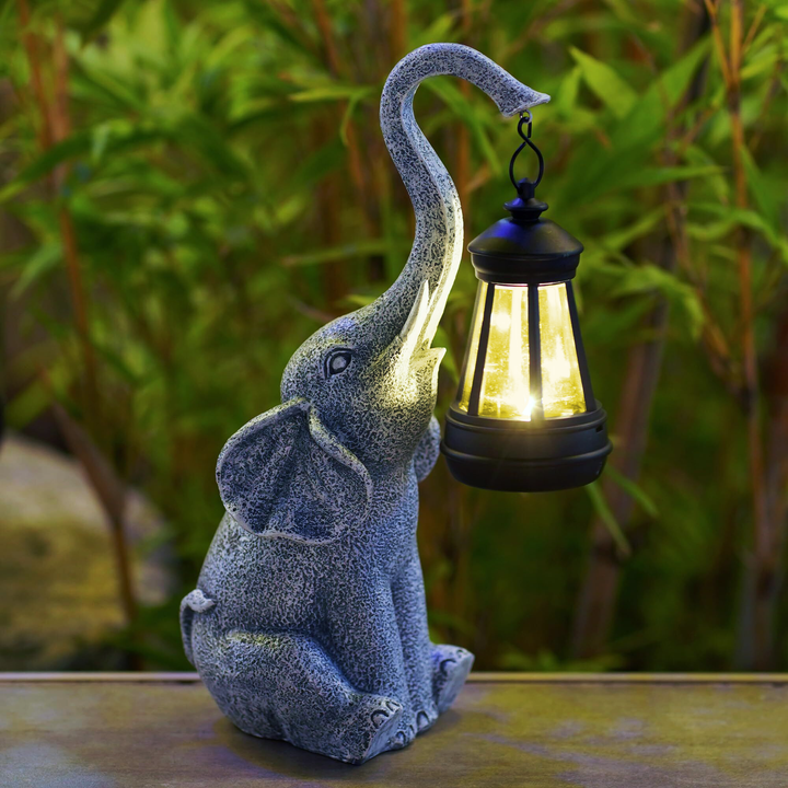BowLift | Solar Elephant Garden Lamp – Warm Ambient Light