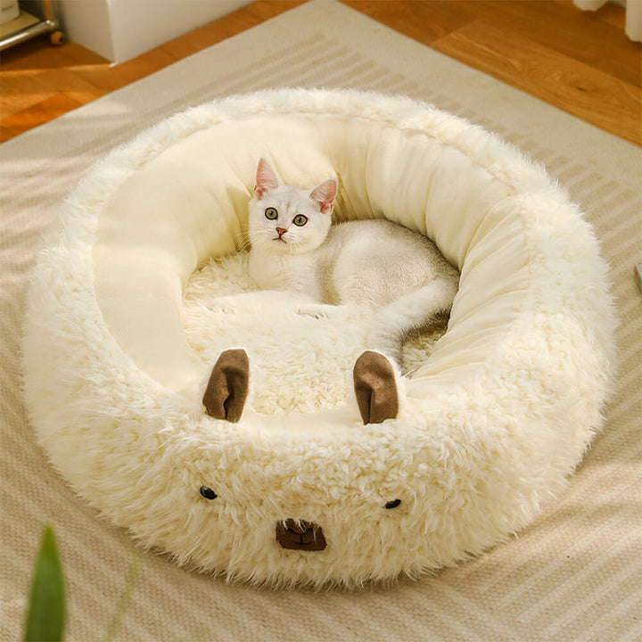 BowLift | Alpaca-shaped, fluffy, warm, detachable dog and cat bed