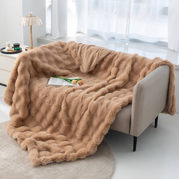 BowLift | Premium Bubble Double Layer Thick Faux Rabbit Fur Blanket