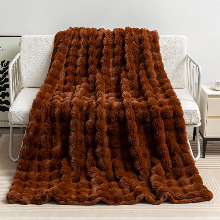 BowLift | Premium Bubble Double Layer Thick Faux Rabbit Fur Blanket
