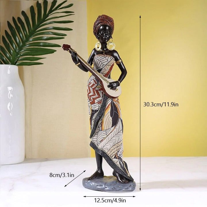 BowLift | African Female Musician Sculpture
