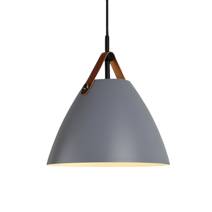 Scandinavian Metal Pendant Lamp with Color Accents and E27 LED Socket