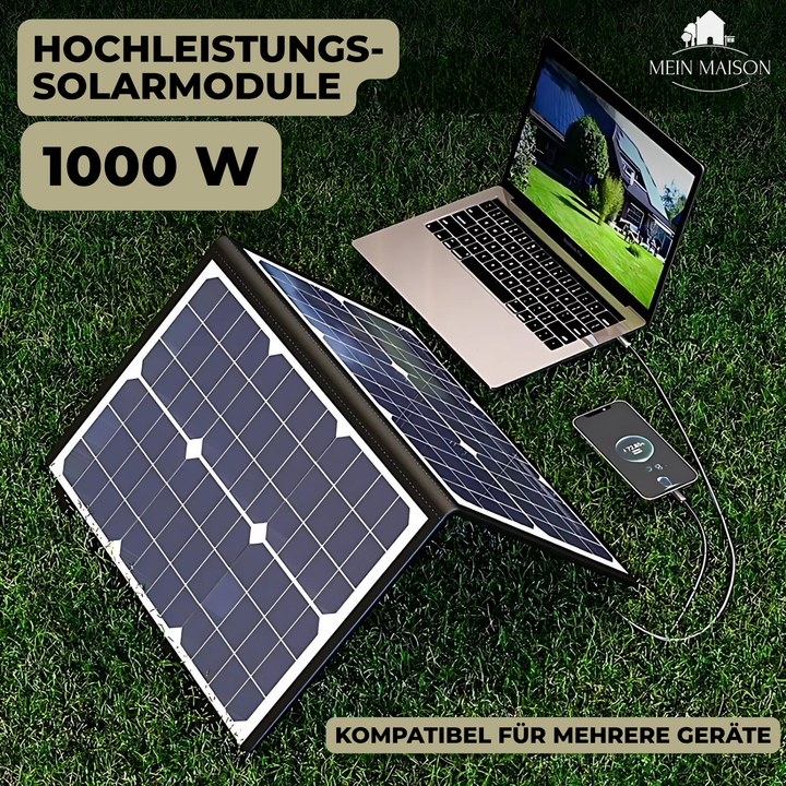 PowerFlex 1000W Foldable Solar Panel – Portable Solar Power for Camping and Outdoor | Bowlift