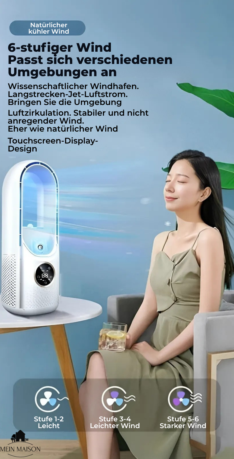 BowLift | Blade-less USB Fan Air Cooler Quiet with Timer and Air Humidification
