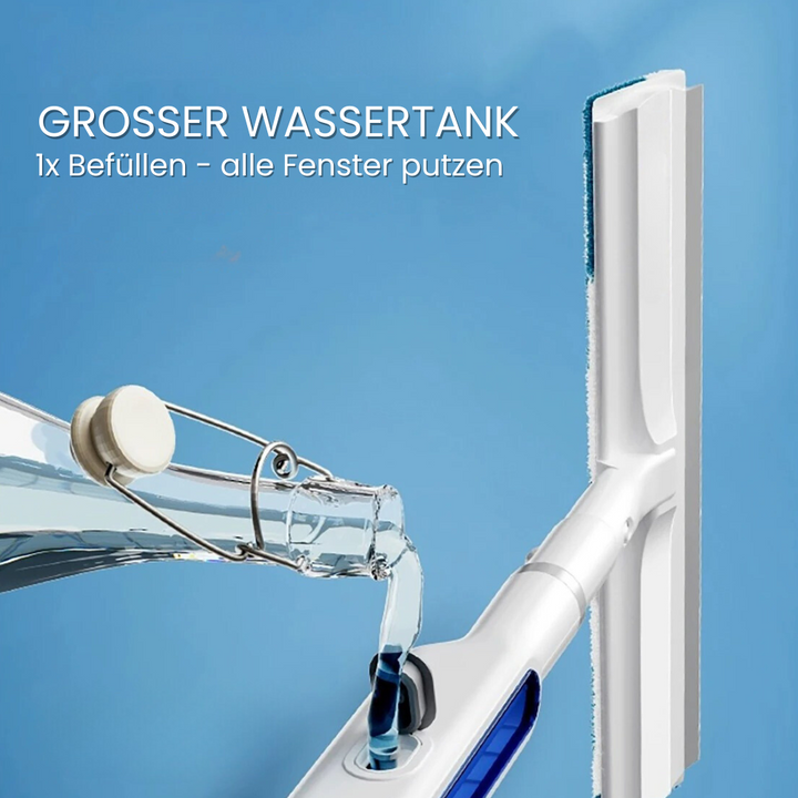BowLift | 3-in-1 Rotatable Window Cleaner with Telescopic Handle and Spray Function