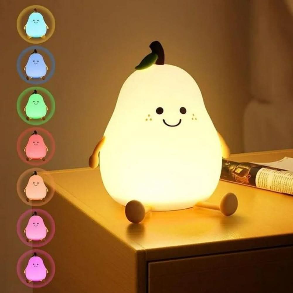 BowLift | GlowPear Rechargeable Silicone Night Light for Kids