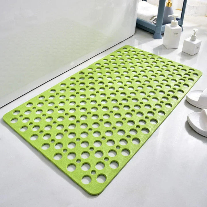 Non-Slip Shower Mat with Suction Cups and Drainage Holes, PVC and TPE