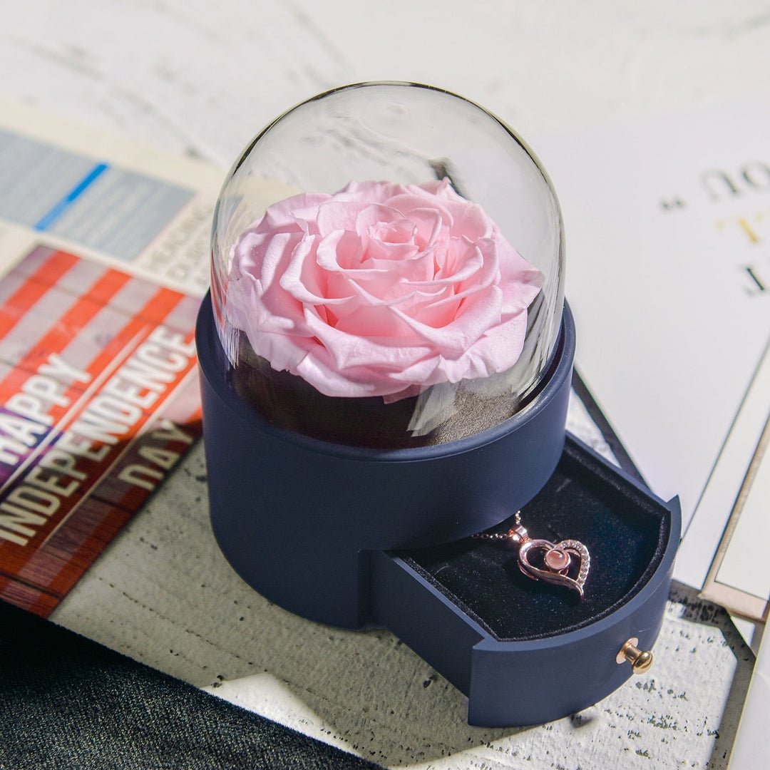 BowLift | Natural Eternal Rose Necklace Jewelry Box