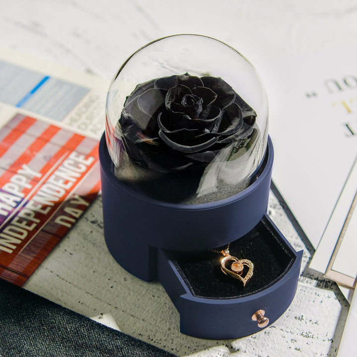 BowLift | Natural Eternal Rose Necklace Jewelry Box